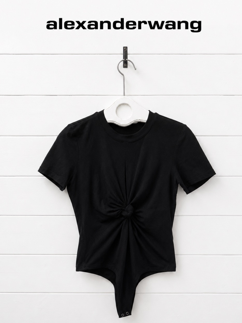 Alexander Wang.t Knotted Bodysuit – Black – Size M